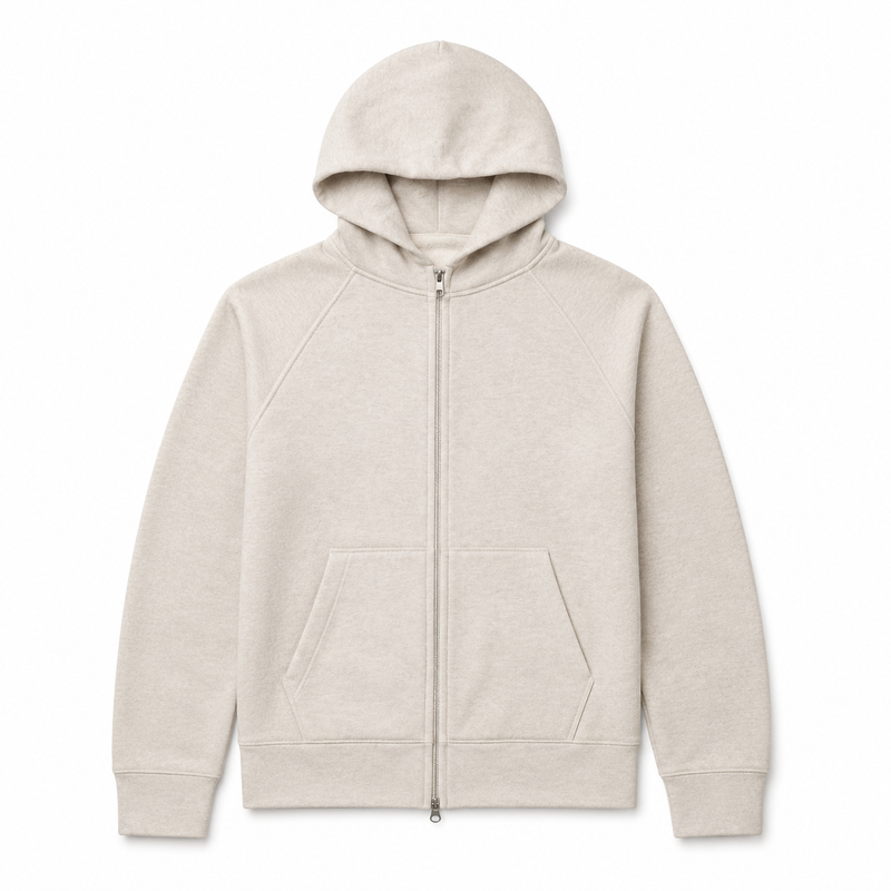 Cloud Cotton Double Zip Hoodie