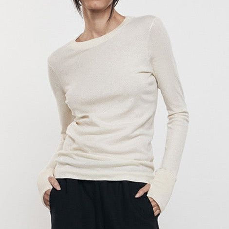 Fine-Gauge Washable Cashmere Inner Top
